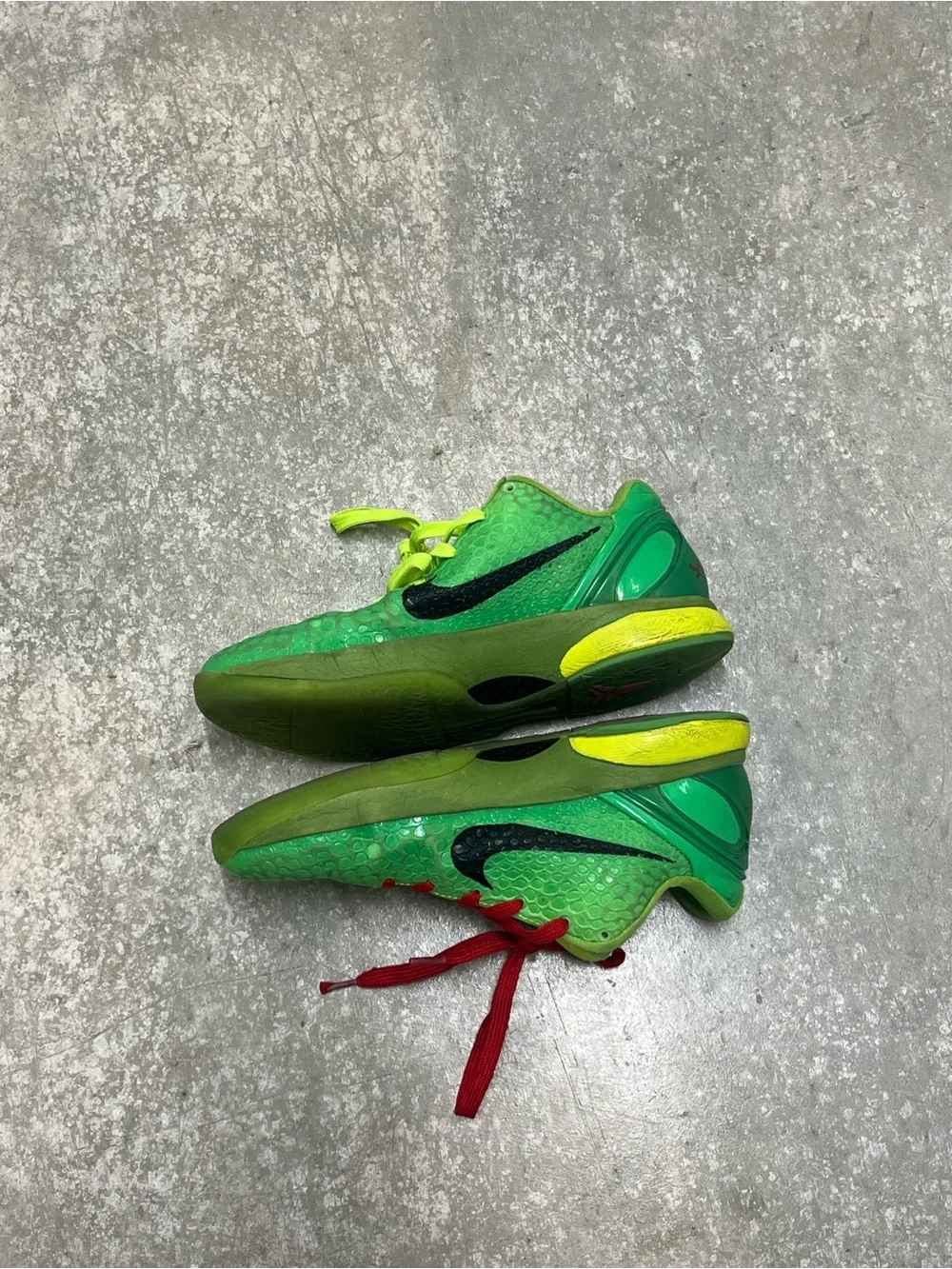 Nike Kids Green and Red Basketball Sneakers